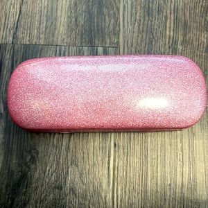 Pink sparkle sunglasses case